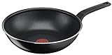 Tefal Easy Cook & Clean Wokpfanne 28 cm, Antihaftbeschichtung, Thermo-Signal Temperaturindikator, Schwarz, B5551933