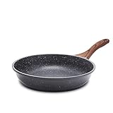 SENSARTE Antihaft Bratpfanne, 20cm Schweizer Granit-Beschichtung Omelette Pfanne, gesunde Stein Kochgeschirr Chef's Pfanne, Induktion kompatibel, PFOA frei